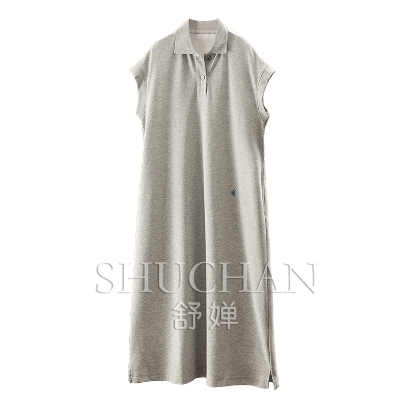

Casual Pearl Cotton POLO Collar Bag Rotator Sleeve T-shirt Dress New Women 66A2 Vestidos Femininos Frete Grátis