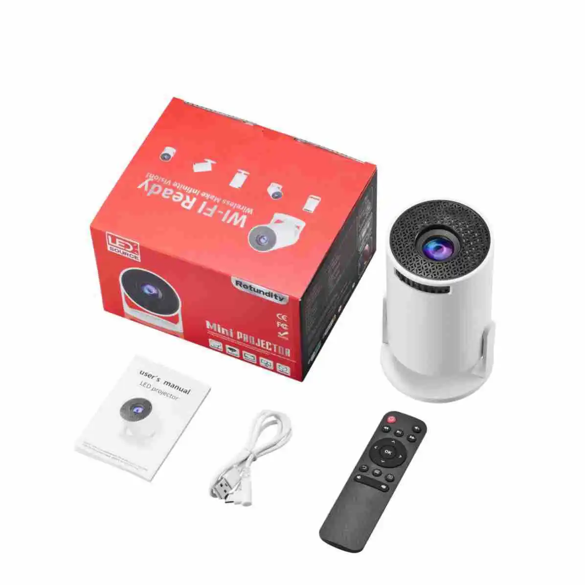 NEW Wifi HY300mini 2026  4K Smart Mini Video Projector Dual WiFi BT 5.0 Portable for Home Theater and Indoor Screen Projection