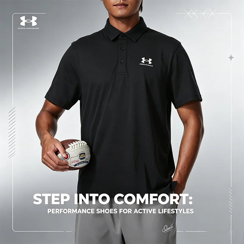 Under Armour Men's Short Sleeve Polo Shirt Breathable Lightweight Comfortable Casual Sports Outdoor Top 1386608-001