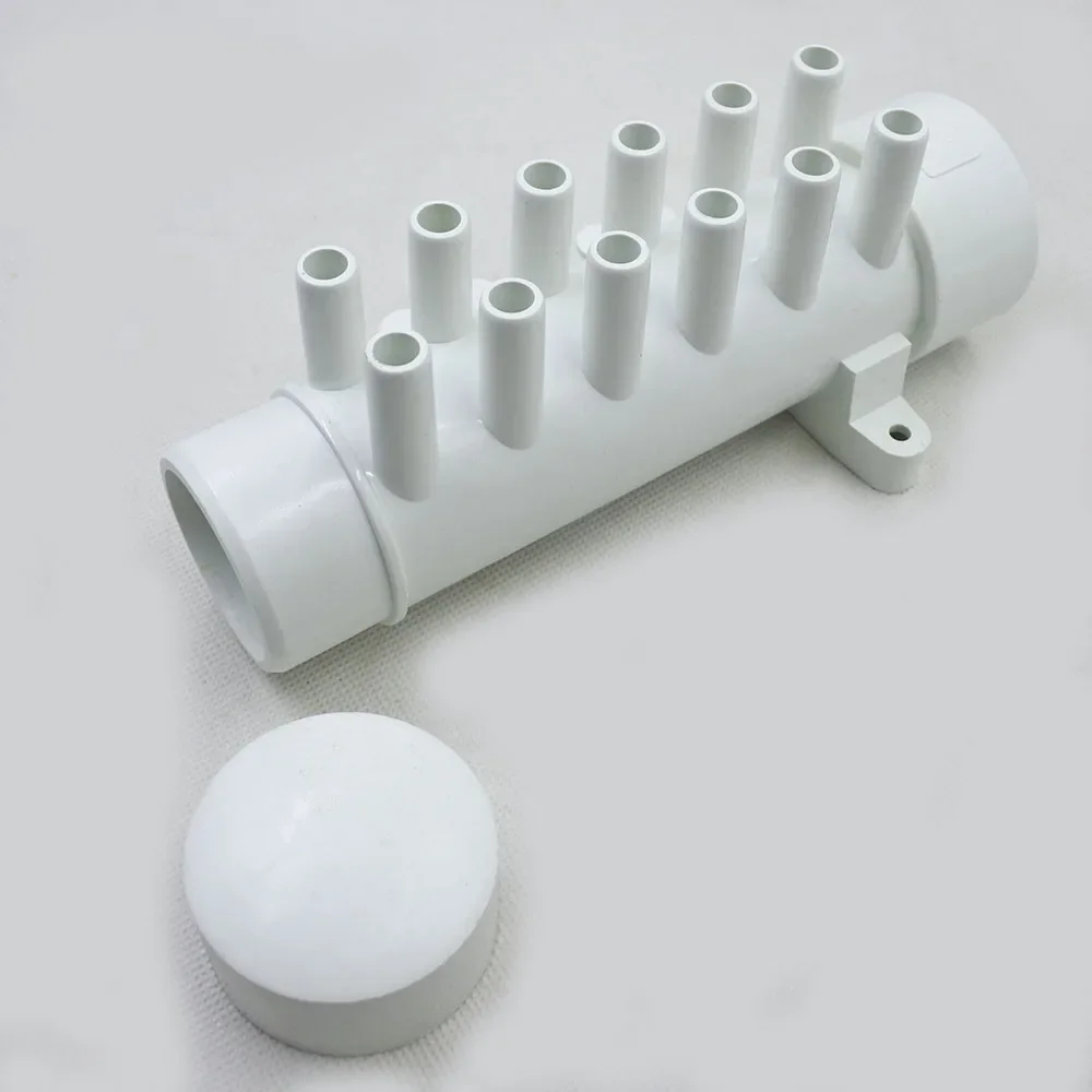 1.5 inch hydrotherapy air manifold, 12 hole split air pipe with plug, used in conjunction with air nozzle