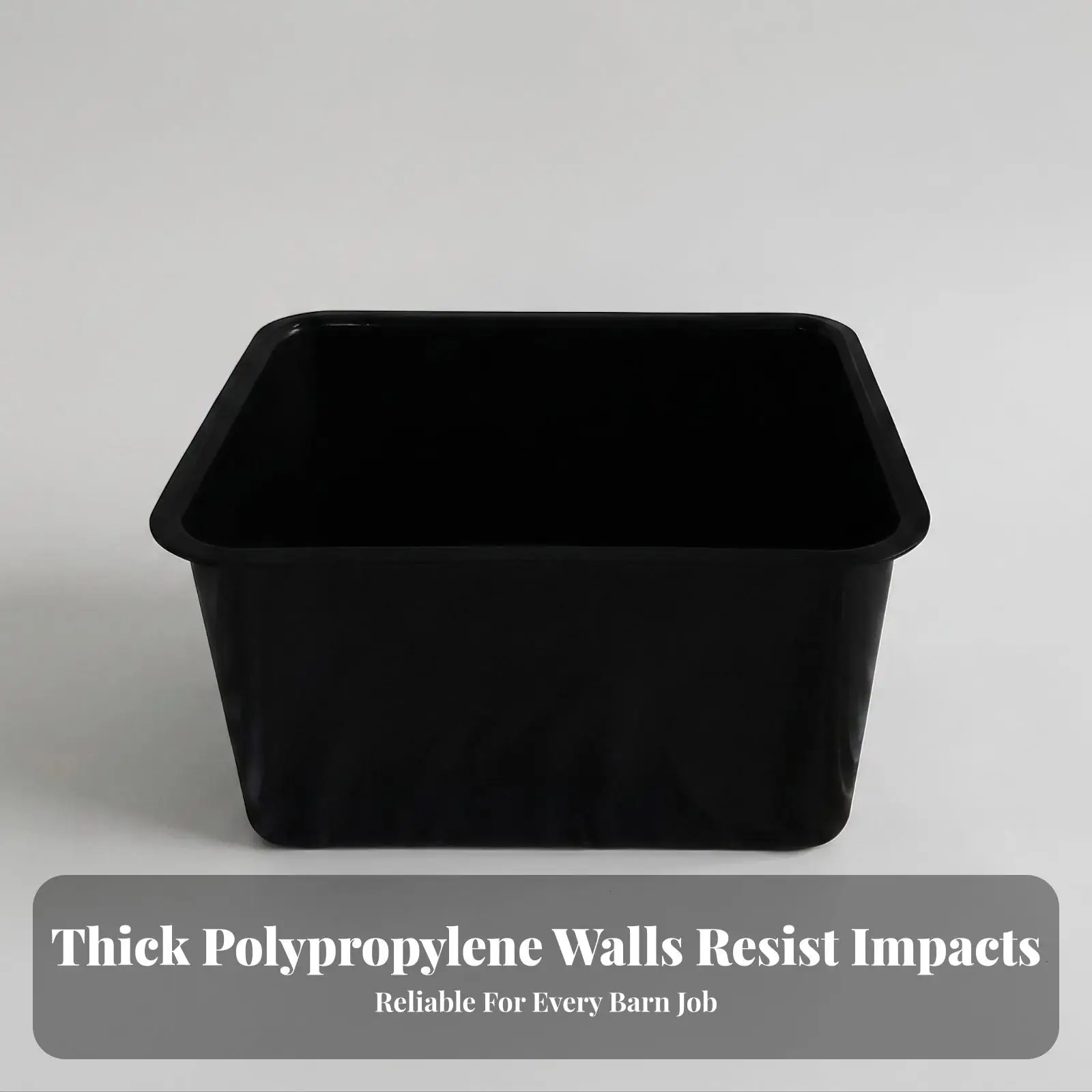 Heavy Duty Horse Stable Bucket Polypropylene Feed Trough for Barn Stall Feeder Easy Clean