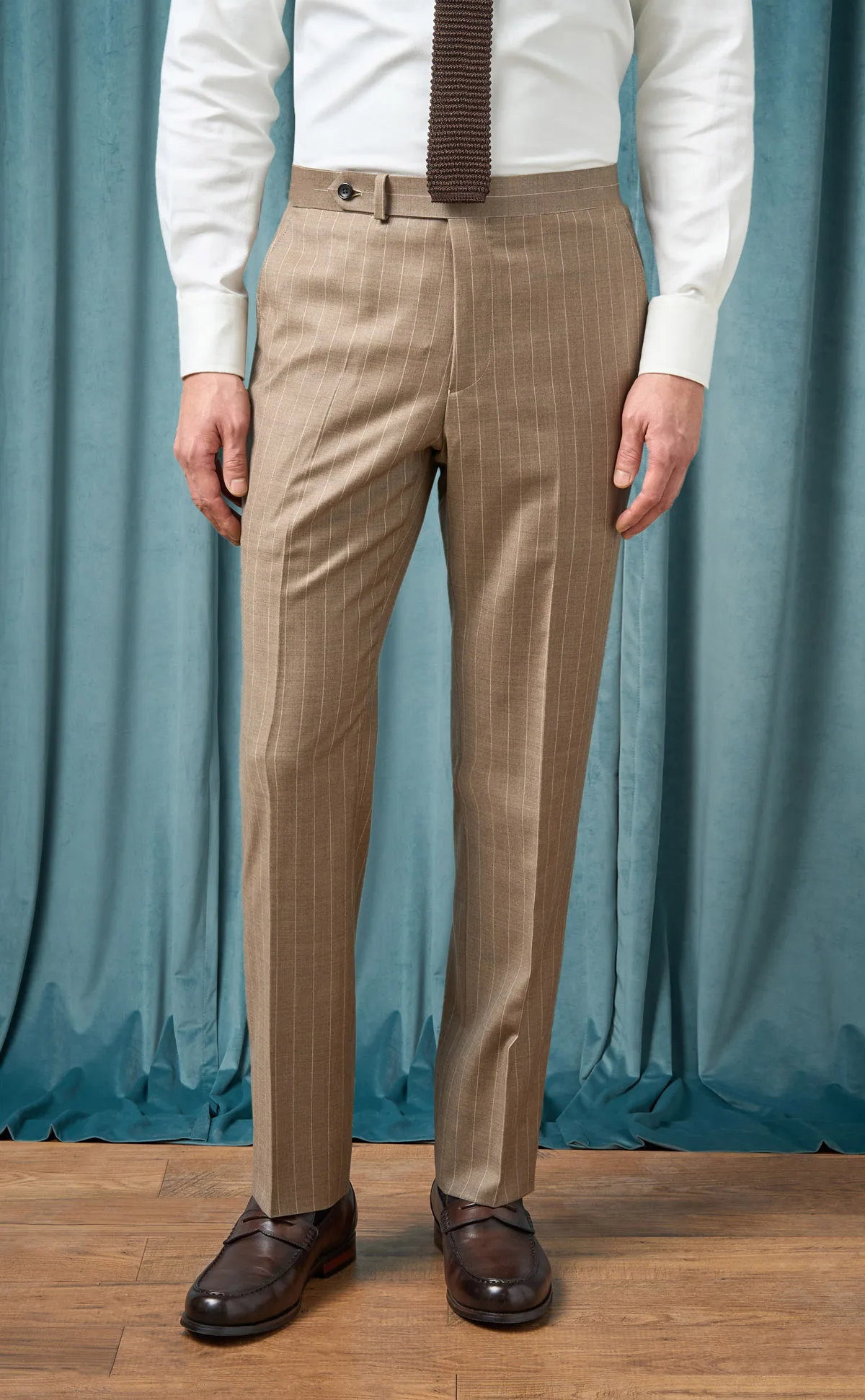 Gray Striped Men's Suit Pants Slim Fit Business Formal suit Casual Suit Pant Groom's Dress Pants
