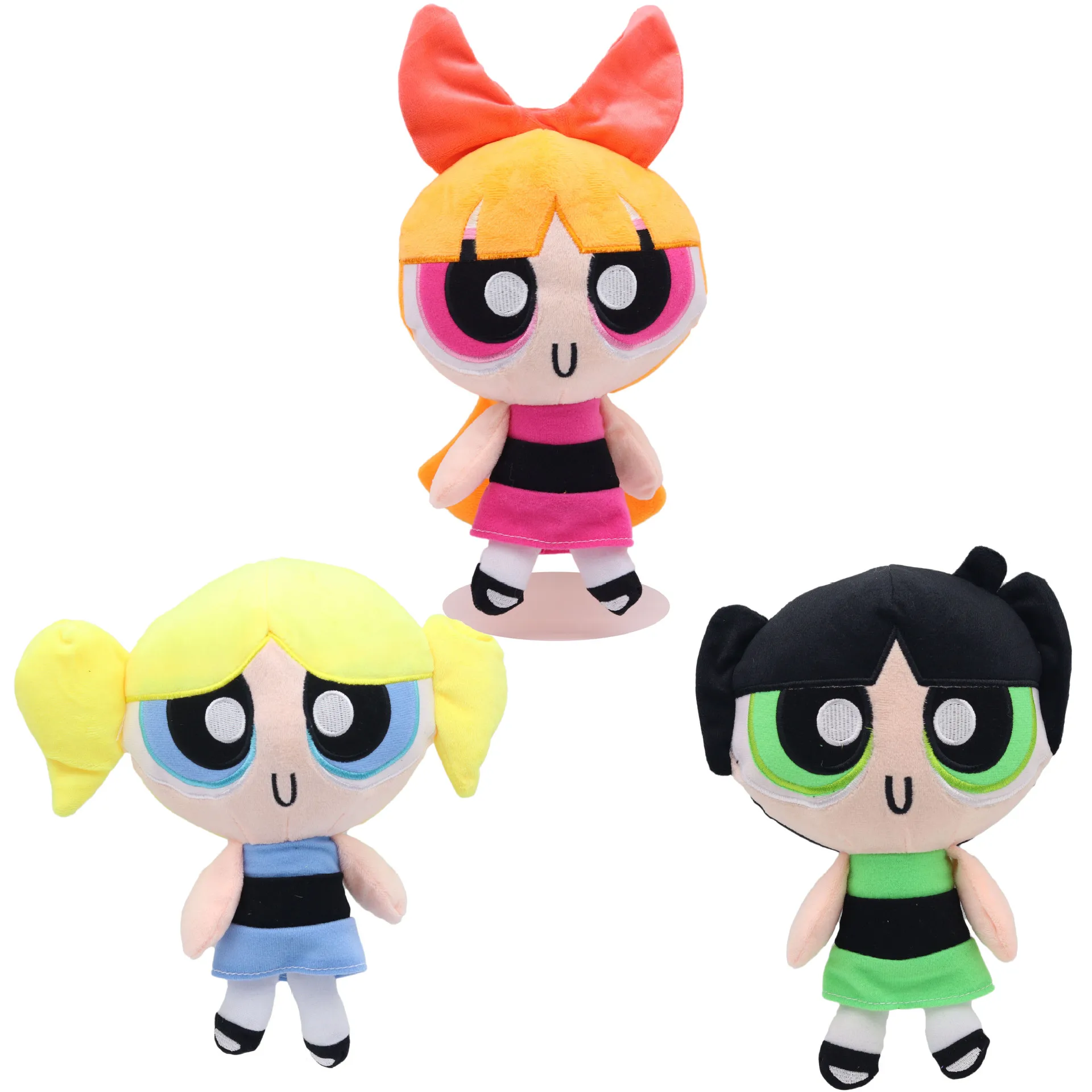 

Cartoon Anime Powerpuff Girls Plush Toys Cute Blossom Buttercup Bubbles stuffed Plush dolls Children's Birthday Christmas Gifts