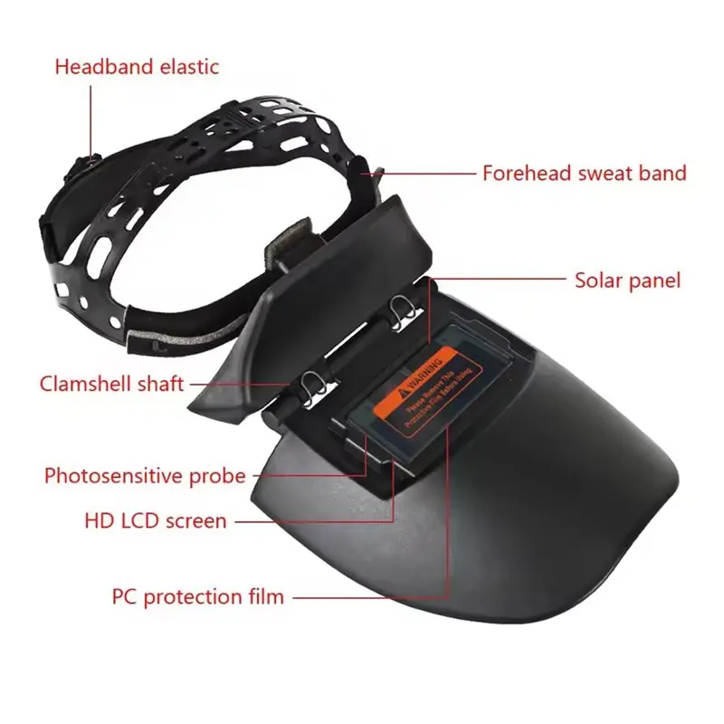 ABLK Auto Darkening Solar Power Adjustable Protective Gear-Arc Mig Grinding Welders Mask For Welding