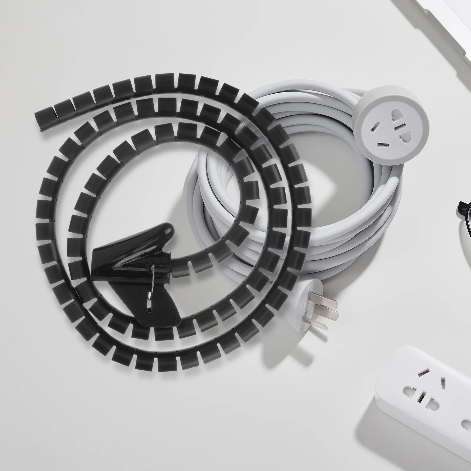 

Spiral Cable Wrap Organizer Flexible Coiled Tube Sleeve for Wire Management Fast Effortless Installation No Tools Needed