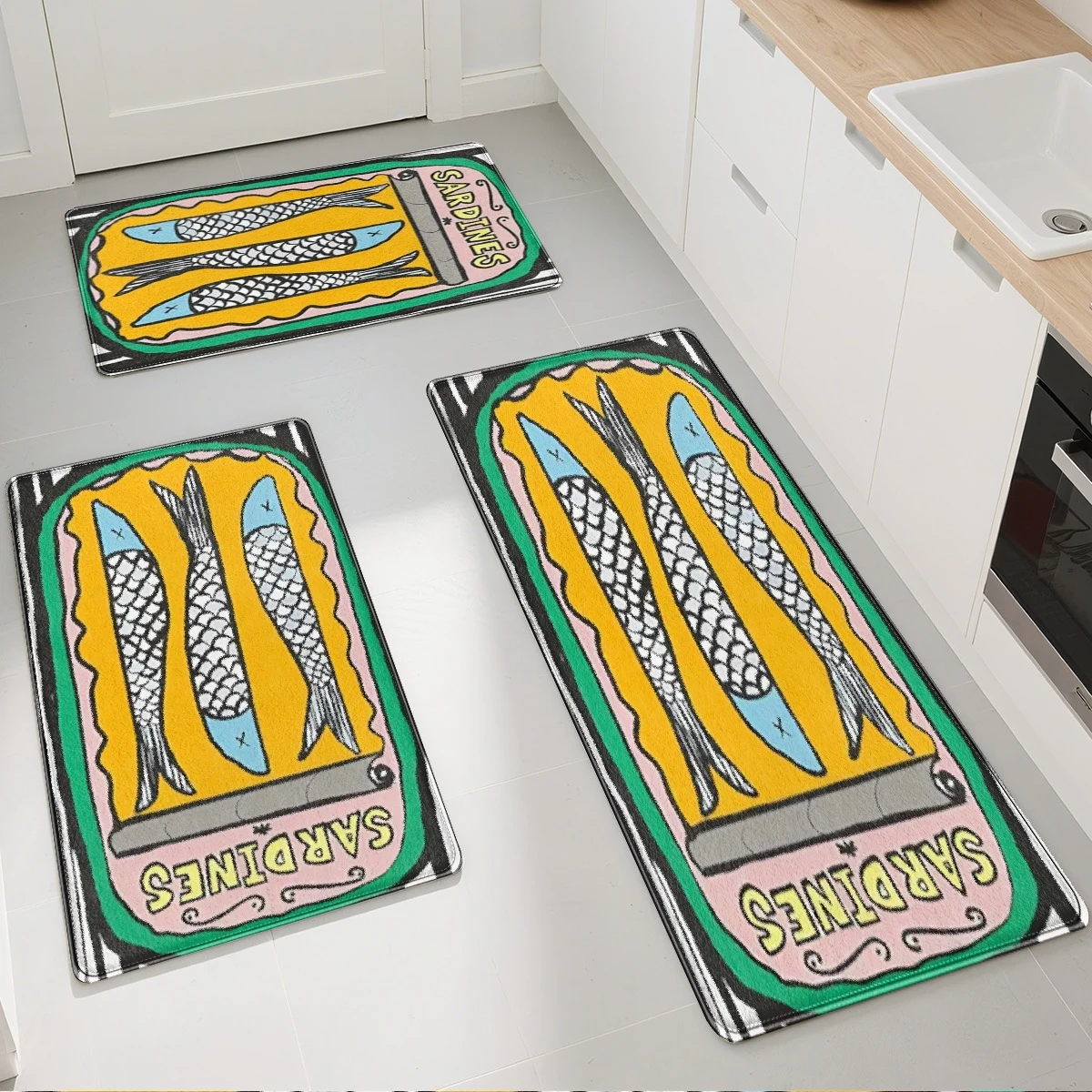 VIKAMA Creative Salted Fish Carpet Doormat Welcome Mat Bathroom Mat Kitchen Rug Soft Rug For Bedroom Carpet For Live Room Home D