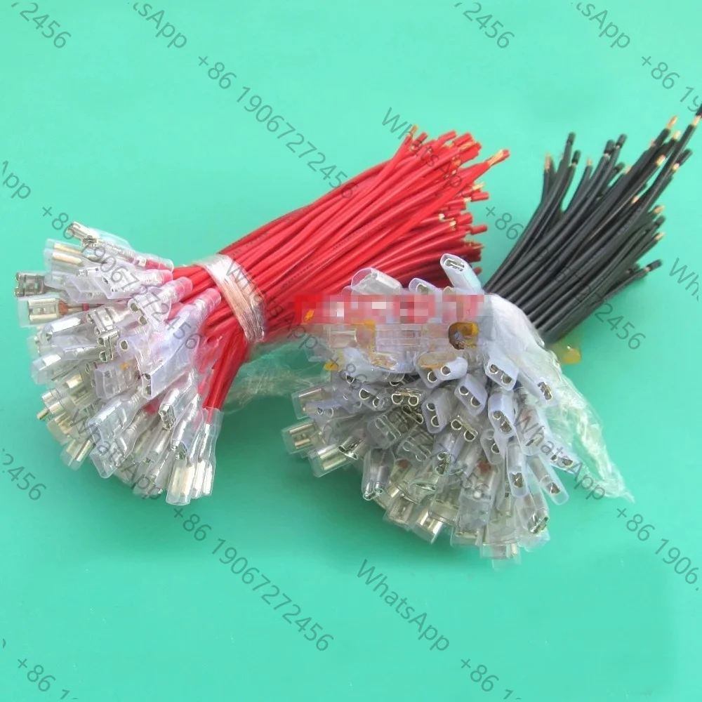 20pcs 0.5mm2 10/15/20/25/30cmWire Cold Pressing Connector 2.8 4.8mm 6.3mm Female Male Insert Plug Spring Terminal Battery Switch