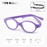Monturas de gafas flexibles e irrompibles para niños, monturas de gafas graduadas ópticas para niños, monturas de gafas sin dioptrías para bebés de 1 a 3 años