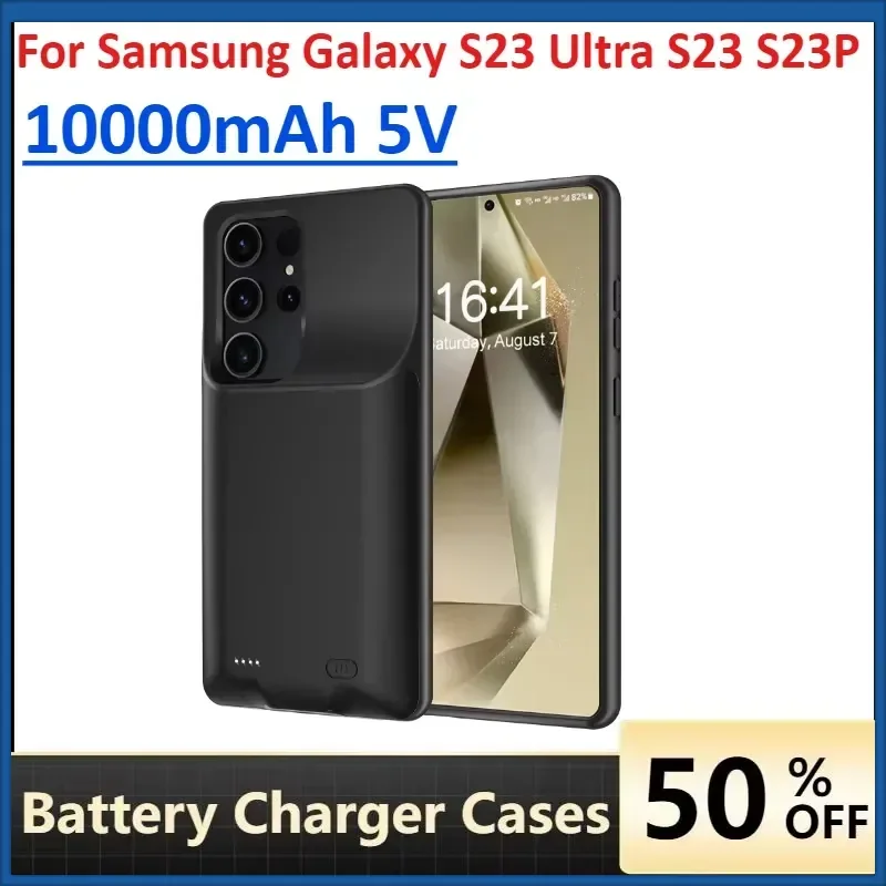 Wireless Charging Battery Case for Samsung Galaxy S23 Ultra S23 S23P Slim Portable Rechargeble Charger Case Power Bank Cover