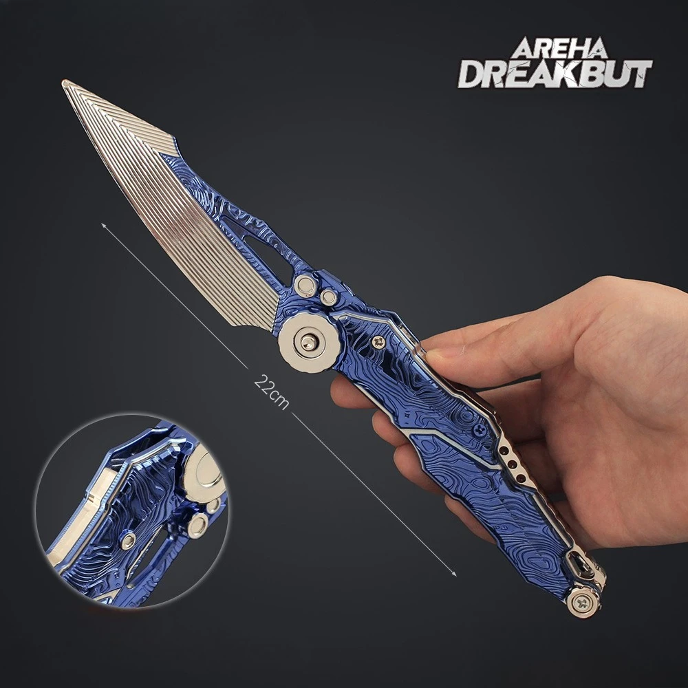 Arena Breakout Gioco S07 coltello armi Modello Non affilato Press-to-Spring Azione All'aperto Addestramento Prop Metallo Mestiere Ragazzo Giocattolo Regalo