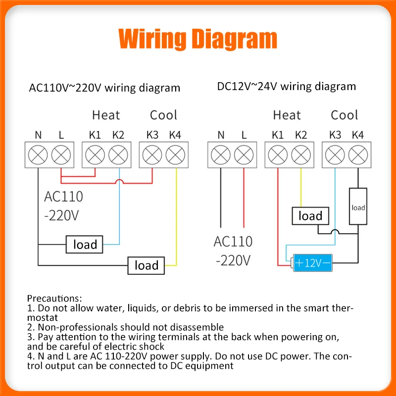 W1213 AC110-220 Digital Smart Temperature Controller With Timer Switch NTC Sensor Probe for Incubator Aquarium Thermostat