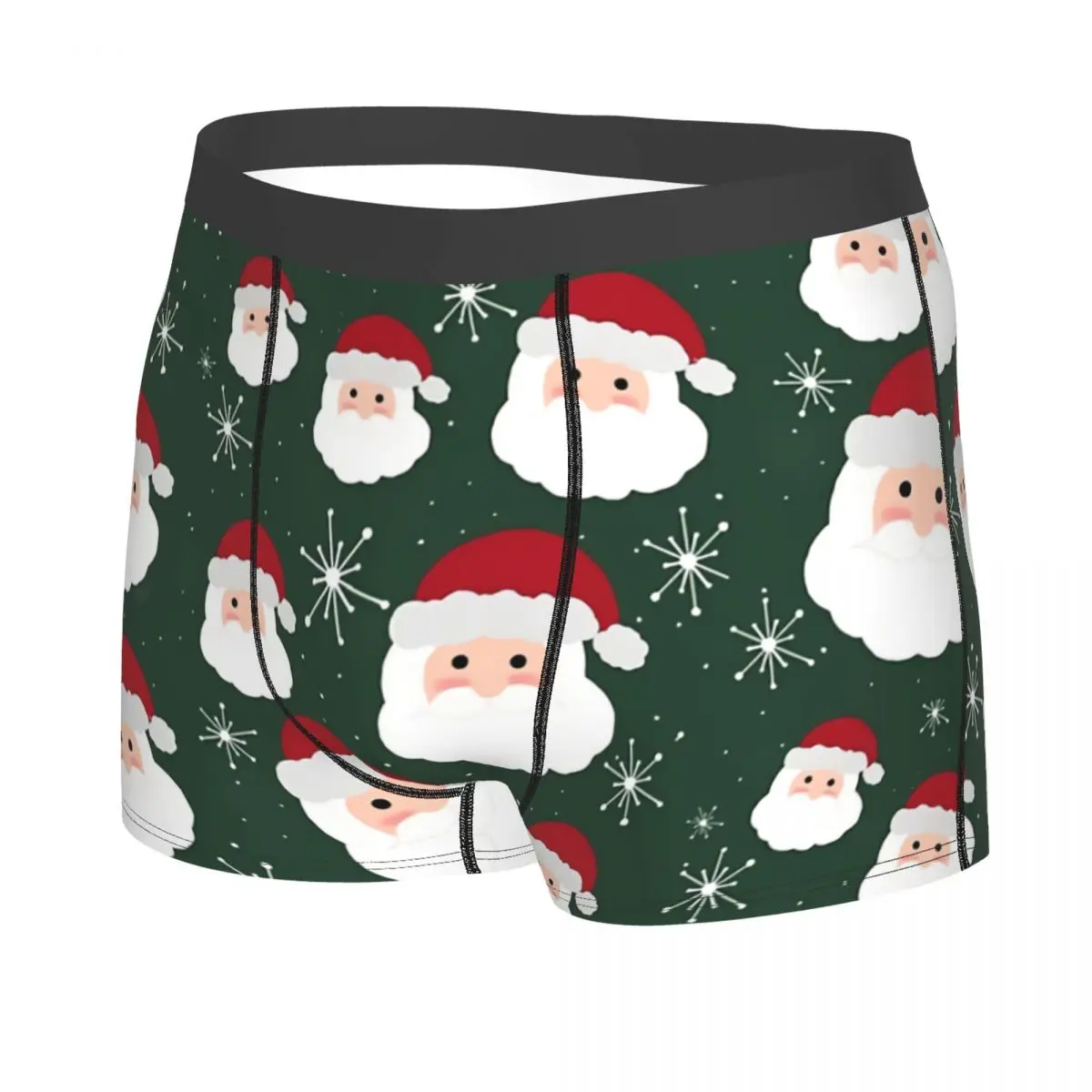 Santa Snowflakes Men Boxer Briefs Underpants Highly Breathable High Quality Sexy Shorts Gift Idea