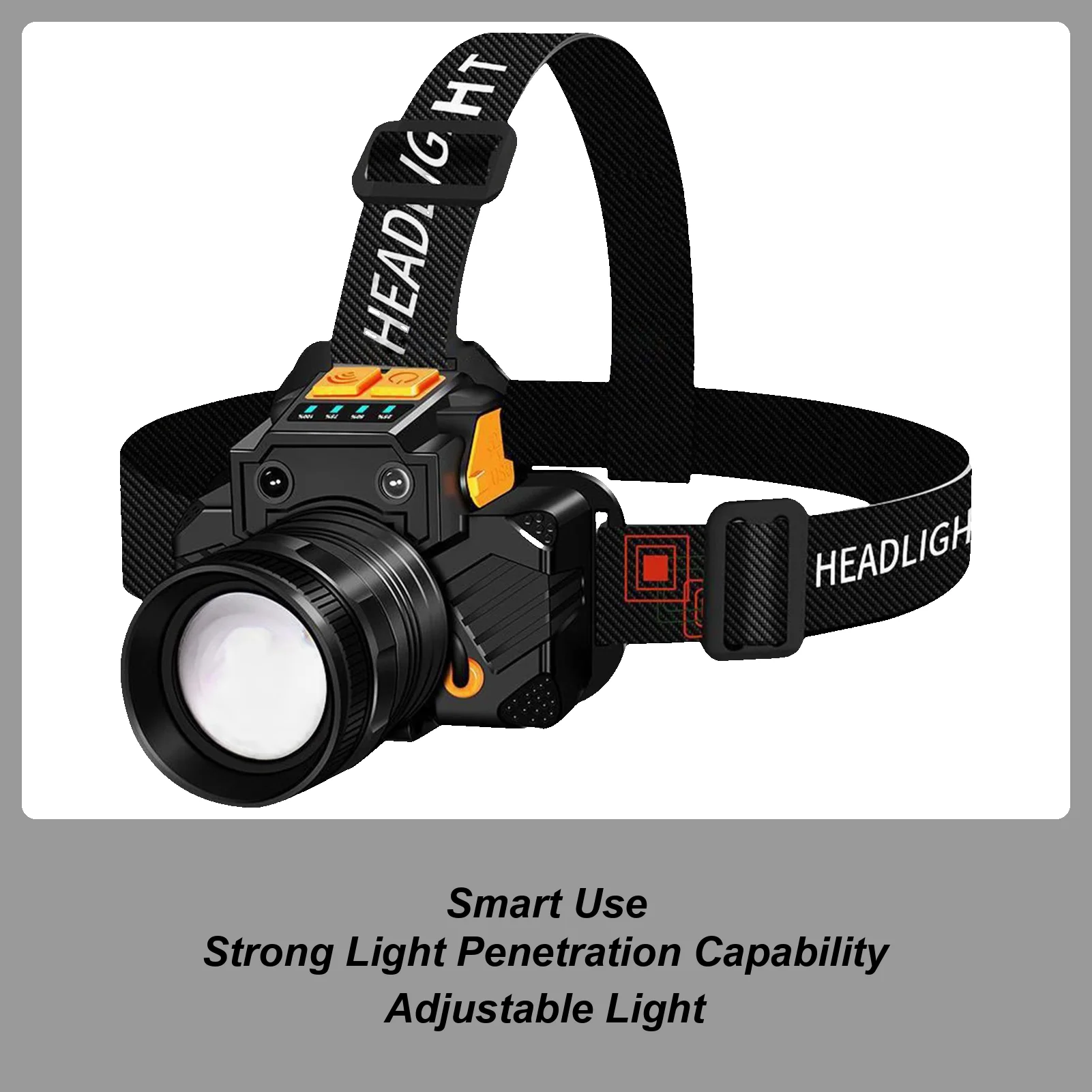 

LED Headlamp Rechargeable Headlamp Flashlight Motion Sensor Bright Flashlight Outdoor Tool for Fishing Running Mountaineering