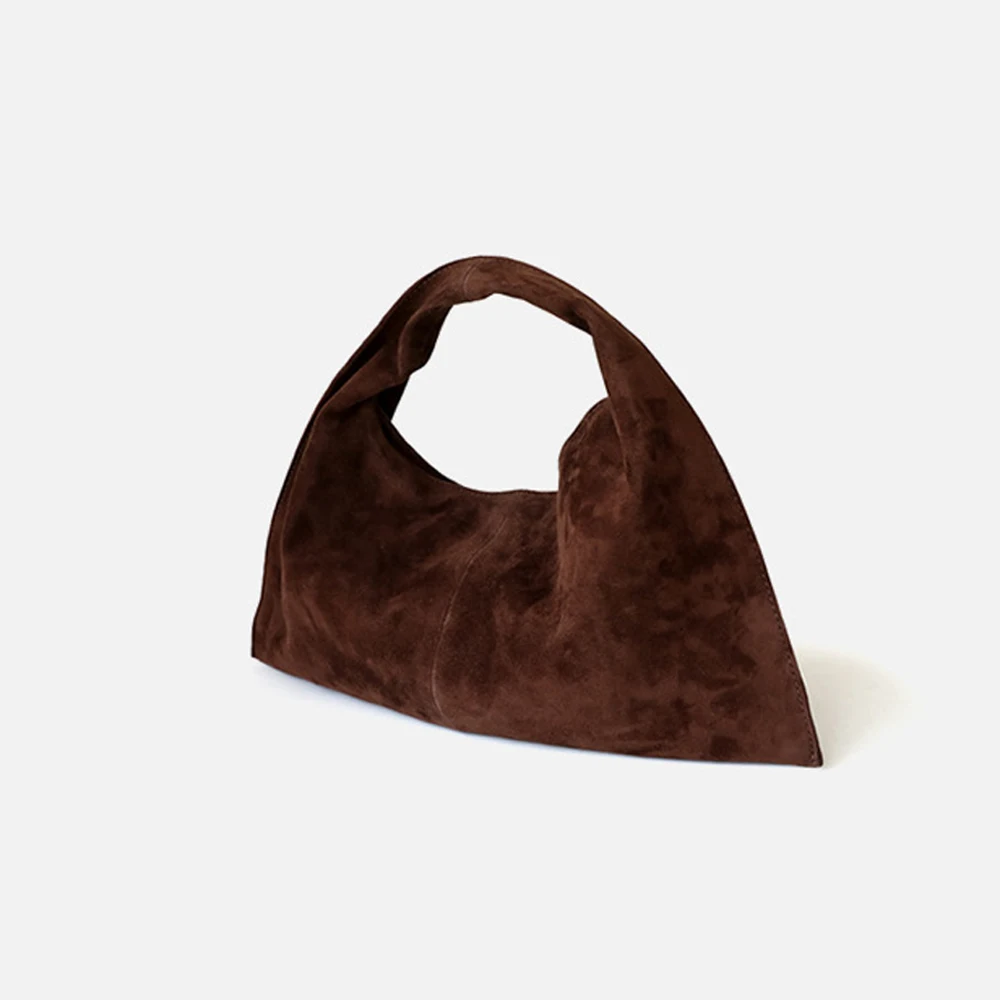 Premium Wool Suede Underarm Bag 2024 New Genuine Leather Women\'s Bag Single Shoulder Cross Shoulder Handbag Small Bag