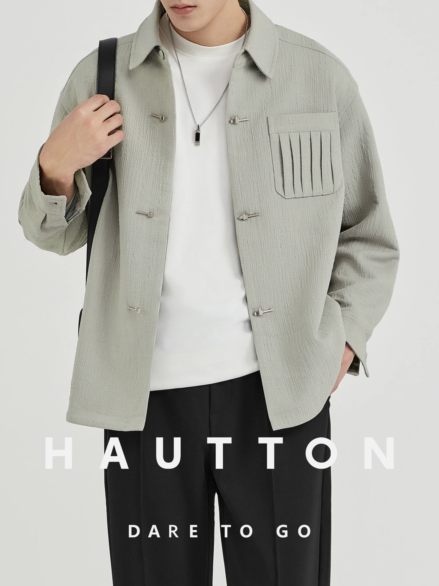 

Hautton Casual Men's Jaet New Chinese Sle Autumn Winter Outerwear Polyester Fiber Stand Fit Long Sve Zipper Closure