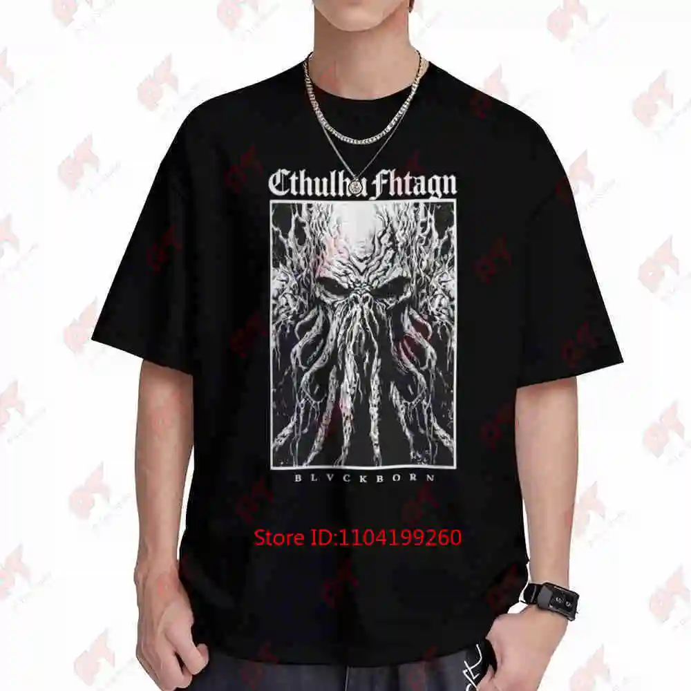 Cthulhu Fhtagn Gothic Horror Short Sleeve Tee 100% Cotton T-Shirt