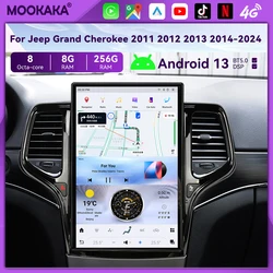 Vertical Screen Car Radio For Jeep Grand Cherokee 2011 2012 2013 2014-2024 Qualcomm Car Multimedia Player Android Carplay GPS BT
