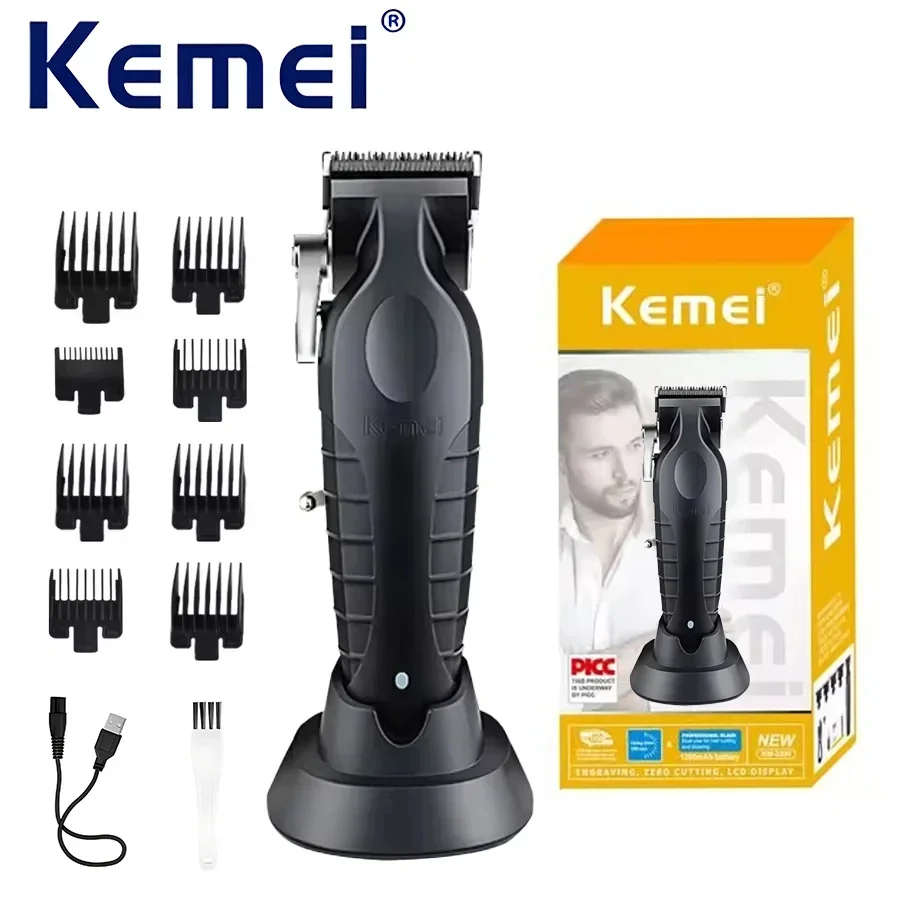 Komei KM-2296 Profissional Cabelo e Barba Corte Beleza Set Cabelo e Barbeador Barbeador Elétrico Masculino Carregamento USB