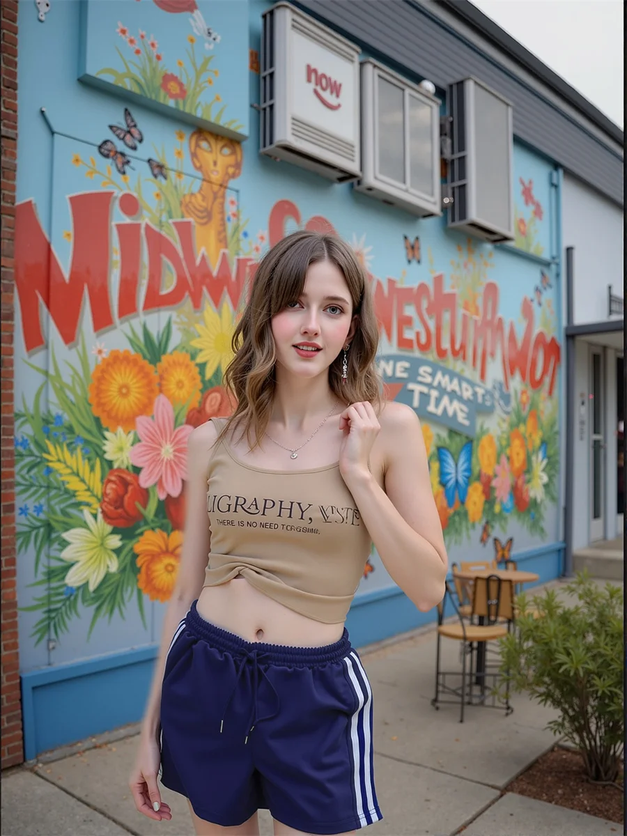 Sportieve shorts met zijstreep Dames Kant Mini Slim Fit Ruffle Club Night School Kawaii Meisjes Stijlvol Esthetisch Trendy Zomer