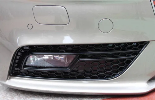 

Left and Right Sides Honeycomb Vented Black Fog Light Grille For Audi A4 B8.5 Models (B8 facelift)
