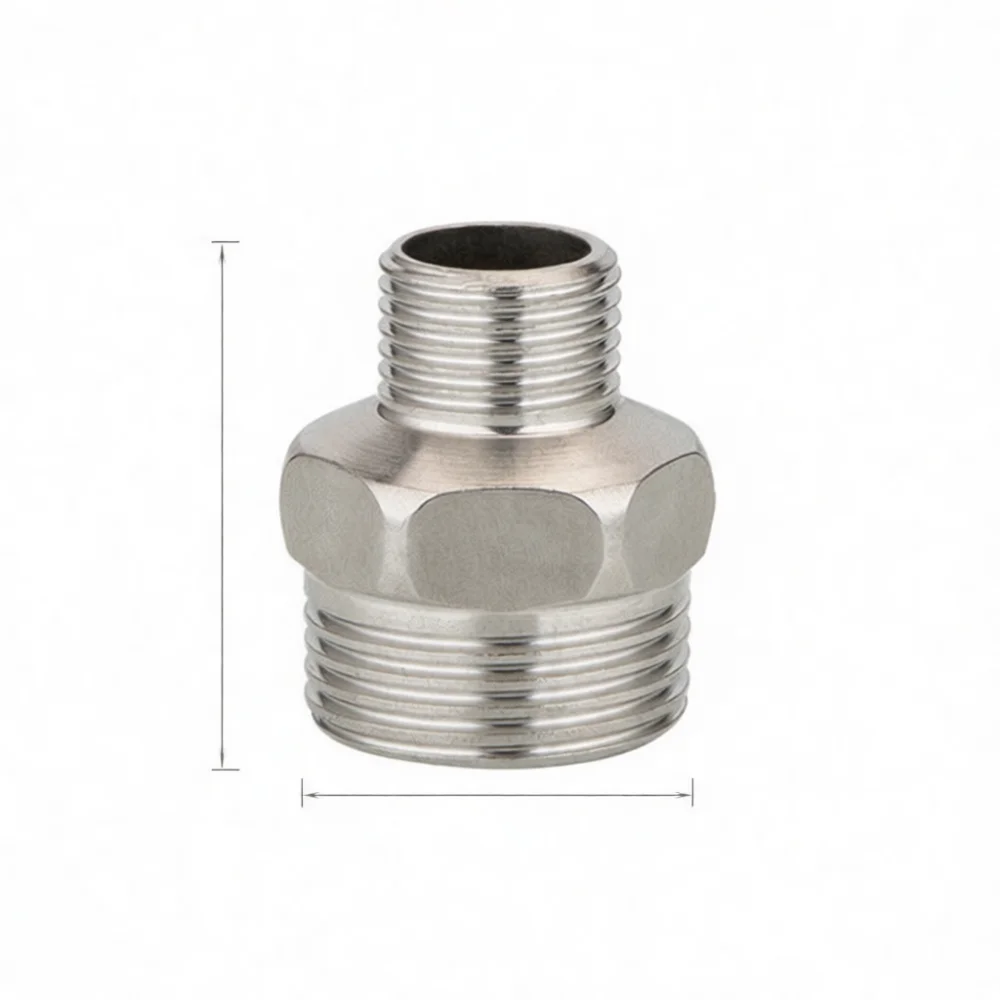 High Strength Stainless Steel Pipe Fitting Adapter Connector Male Female Threaded Coupling Water Line Plumbing Repair Hardware
