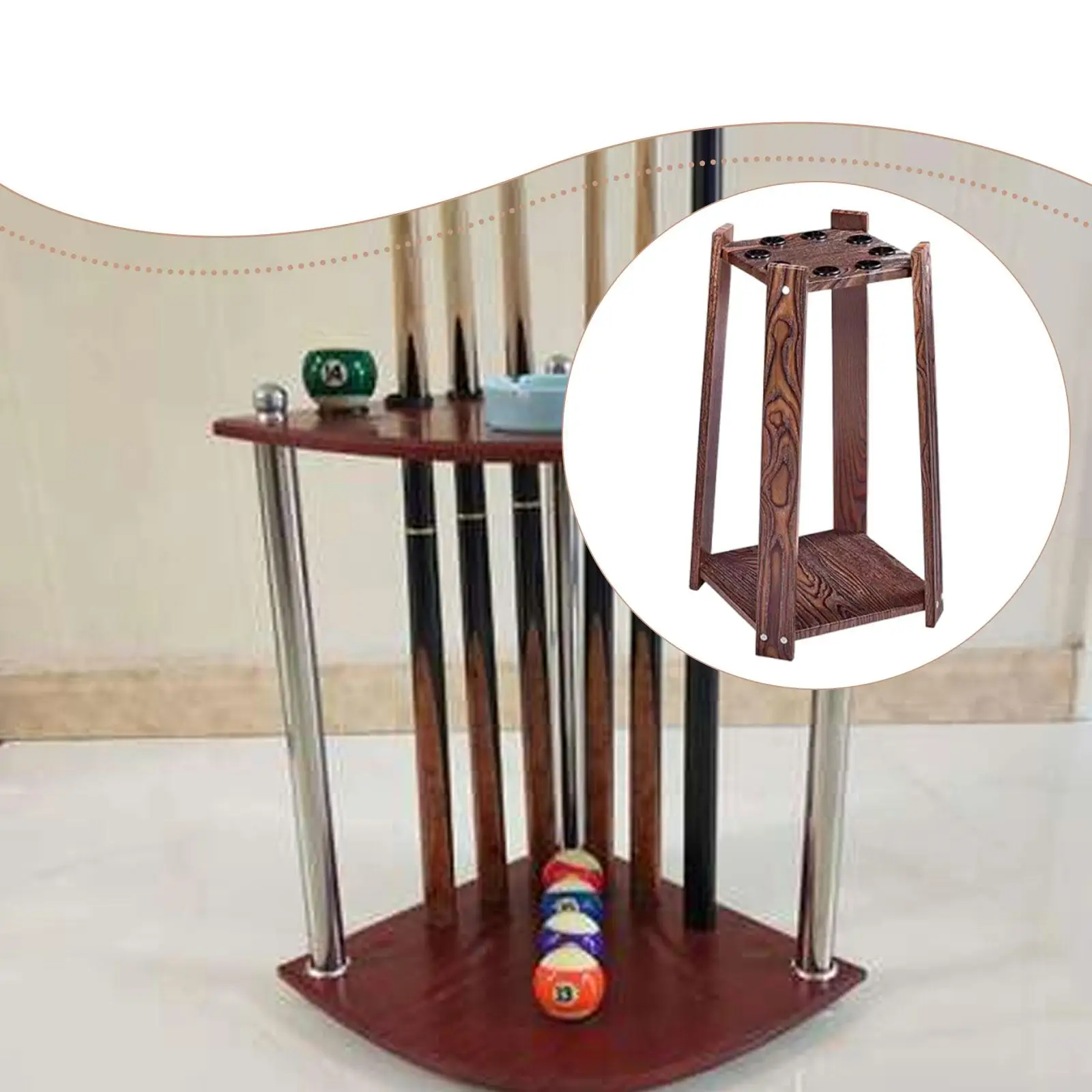 

Современная деревянная подставка для бильярдных киев на 8 мест, напольный держатель для хранения бильярдного оборудования для клубов и дома