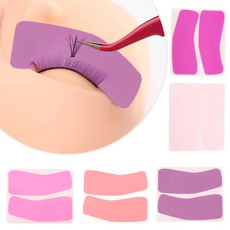 Coussinets pour les yeux réutilisables, 1 paire, Patch pour les yeux en Silicone, à rayures, Extension de cils, patchs Hydrogel sous les yeux, Patch de Gel, outils de maquillage