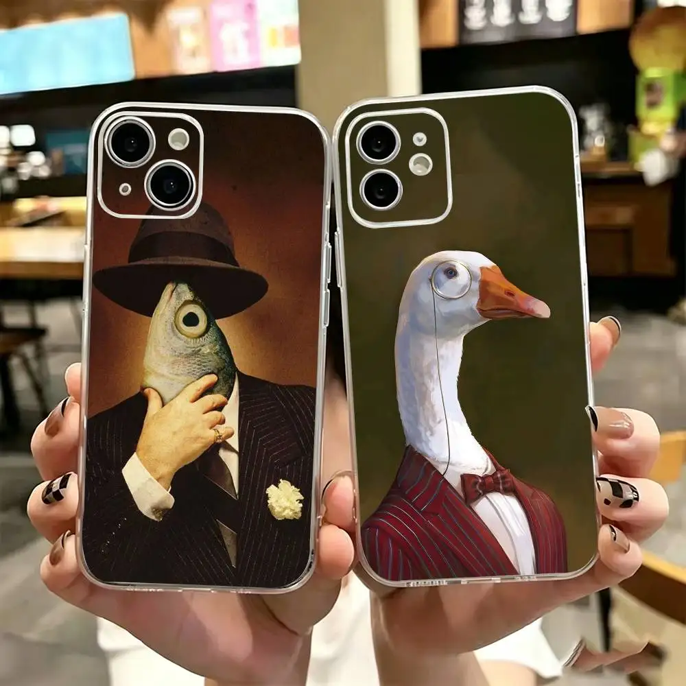 

Funny Animal l-p- Print Phone Case For iPhone17, 16,15,14,13,12,11 Pro,Max,Plus,X,XS,XR,SE4Clear TPU Soft Case