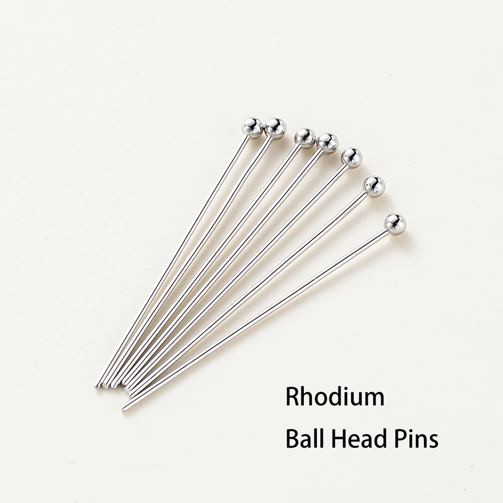 100 teile/los 14K 18K Gold Überzogene 16-50mm Kugelkopf Pins DIY Schmuck Machen Erkenntnisse Messing Metall Flachkopf Auge Kopf Pins Liefert