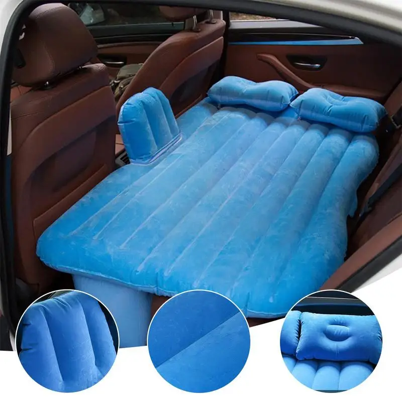 Inflatable Car Air Mattress Air Bed Camping Travel Bed Extended Air Couch Portable Car Sleeping Mattress Bed For Road Trip