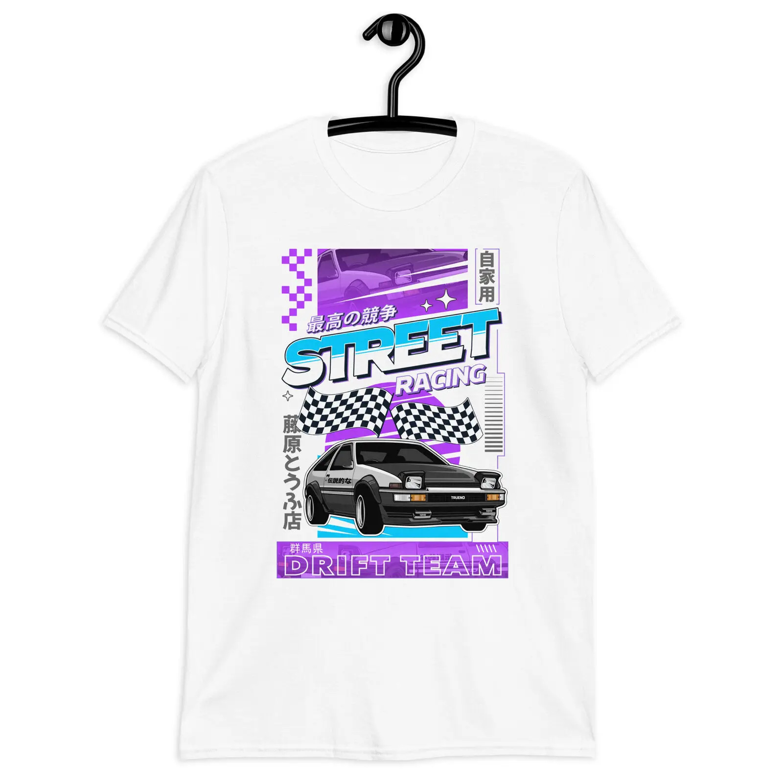 TRUENO AE86 : Graphic T-Shirt, Initial D Trueno Printed Shirt Manga Anime