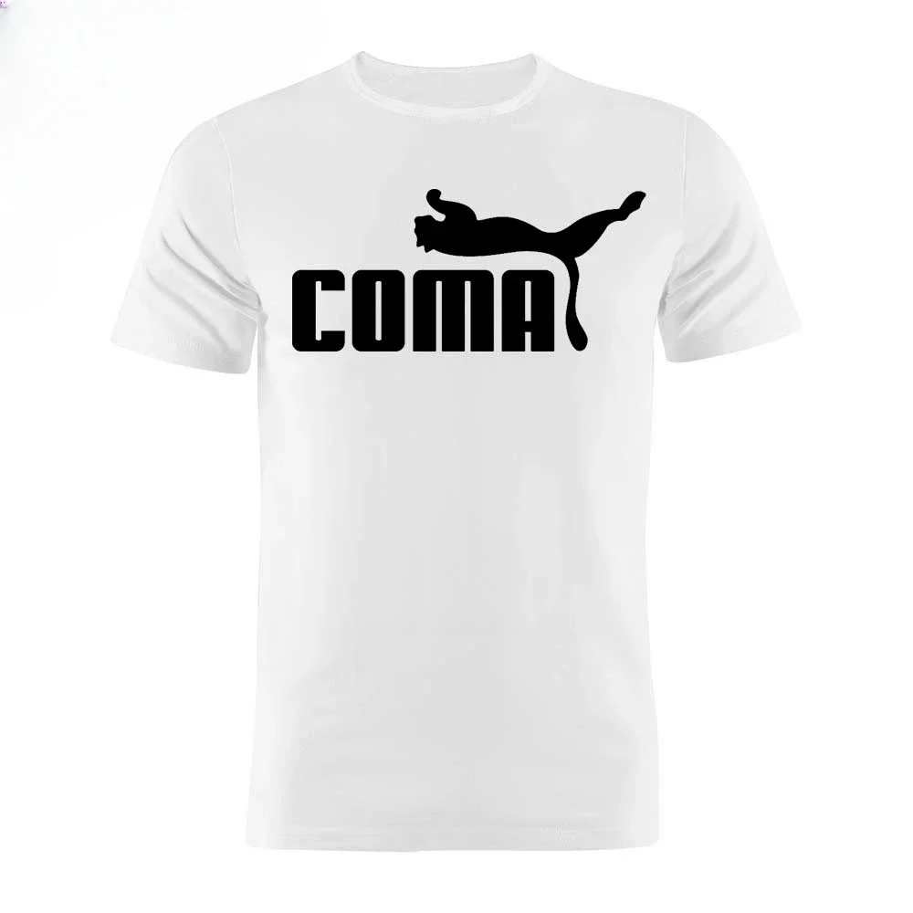 T-shirt graphique Harajuku pour hommes et femmes, streetwear, humoristique, coma, parodie, unisexe, cadeau de geek