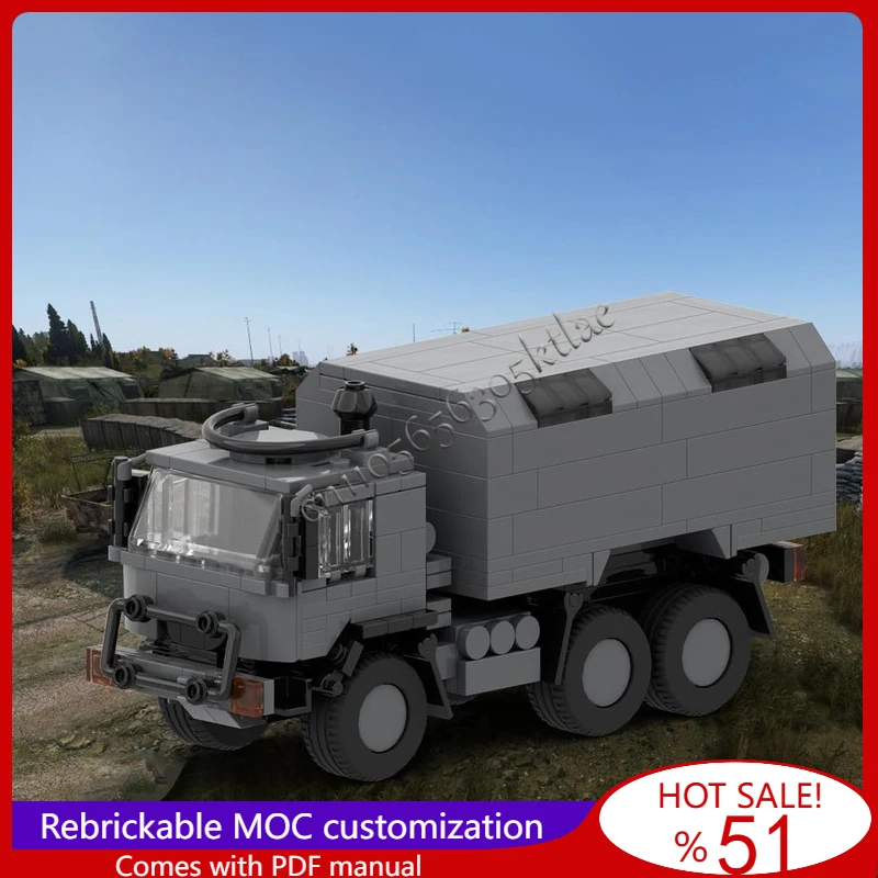 

442 детали MOC среднего размера Tatra T810, модель грузовика, строительные блоки, кирпичи, креативная сборка своими руками, игрушки для детей, подарки на день рождения