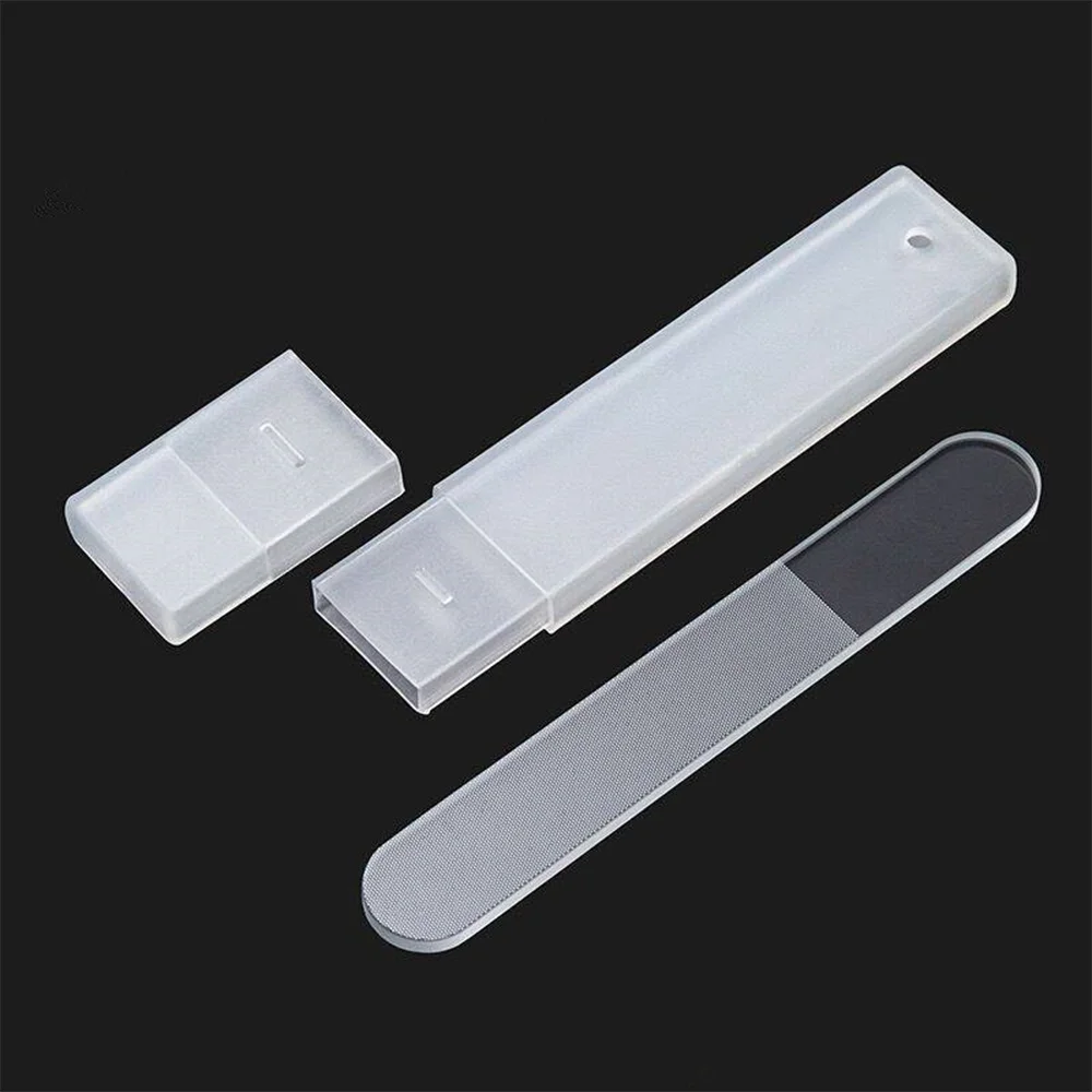 Pilnik do paznokci, przezroczysty, do polerowania, szlifowania, trwały, z nano szkła, profesjonalne akcesoria i narzędzia do manicure.