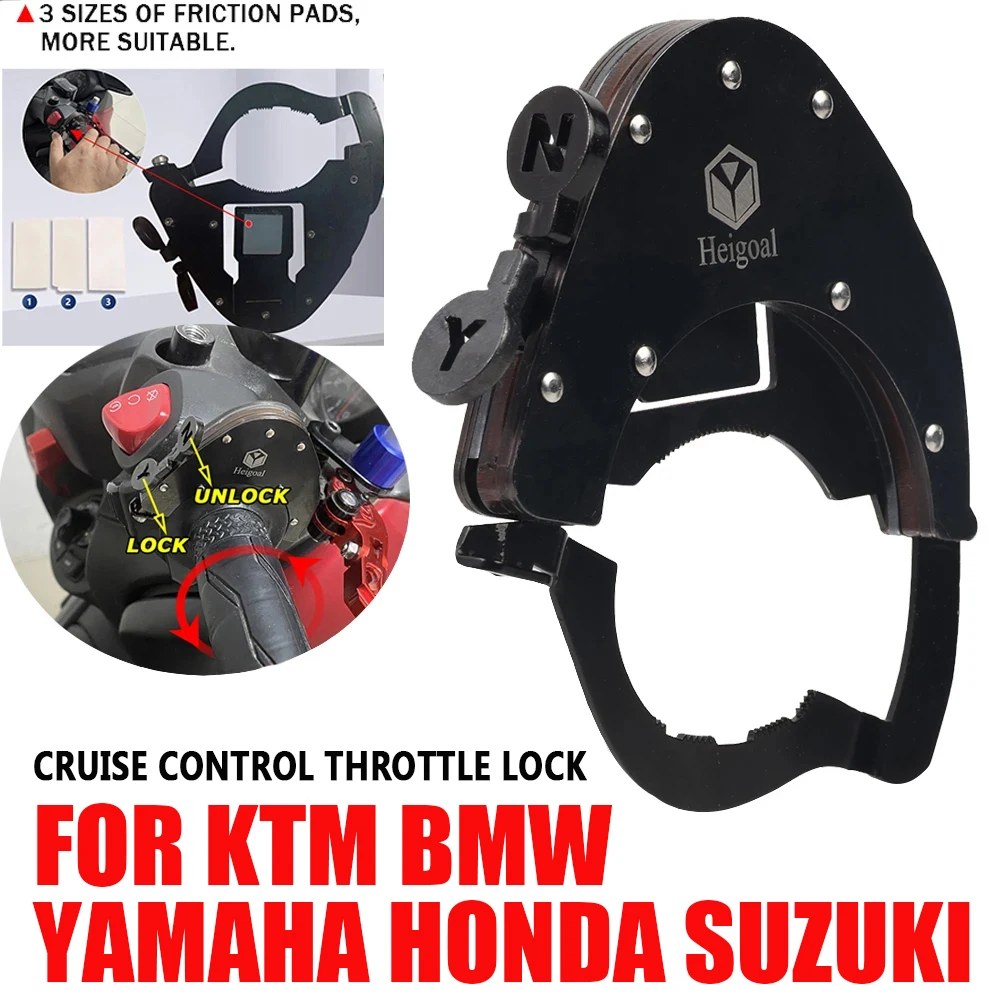 For BMW KTM Suzuki Yamaha Honda Triumph Ducati KAWASAKI Accessories Universal Cruise Control Motorcycle Handlebar Throttle Lock