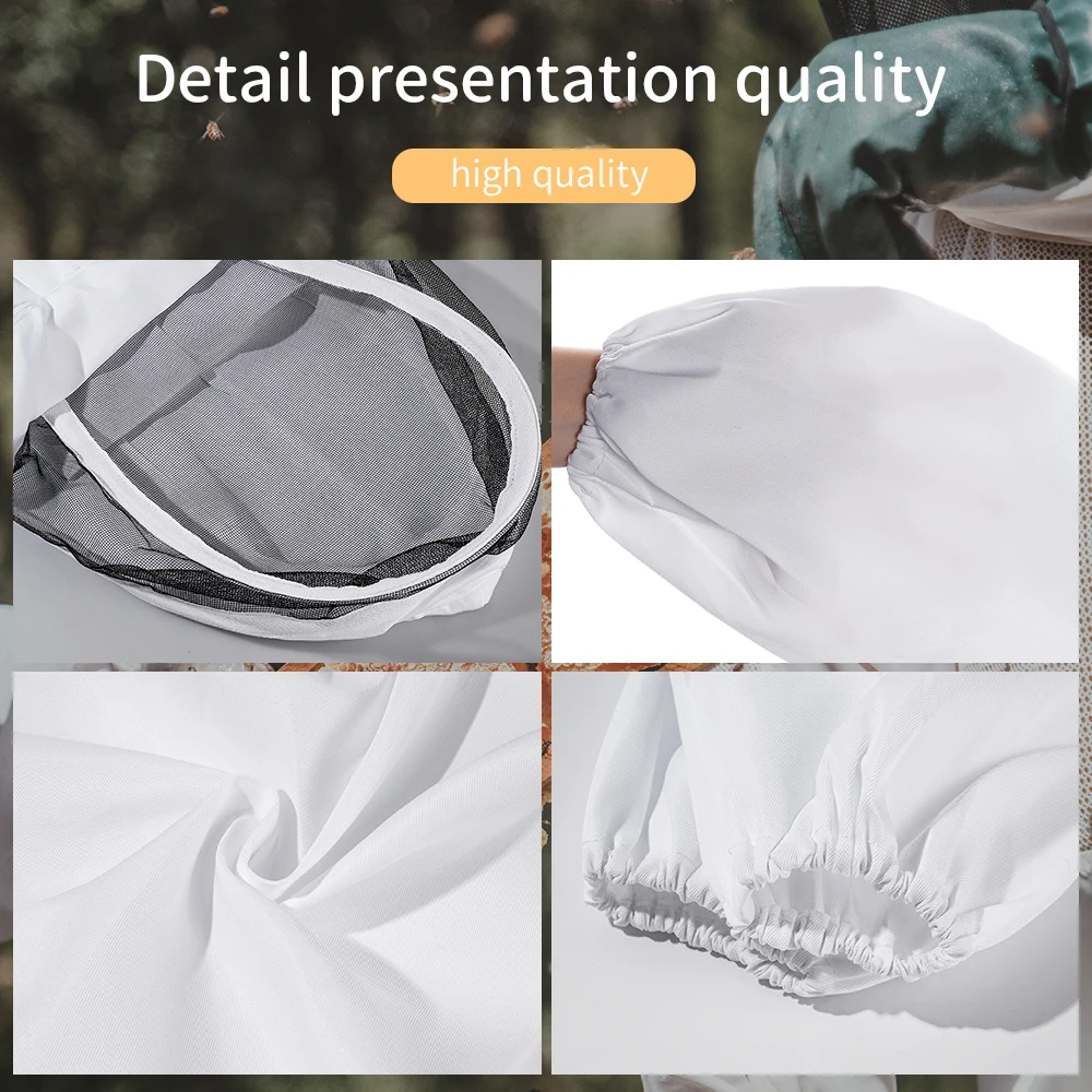 ملابس تربية النحل لكامل الجسم، ملابس احترافية لمربي النحل، بدلة تربية النحل، حجاب أمان للجنسين، حماية كاملة للأطفال