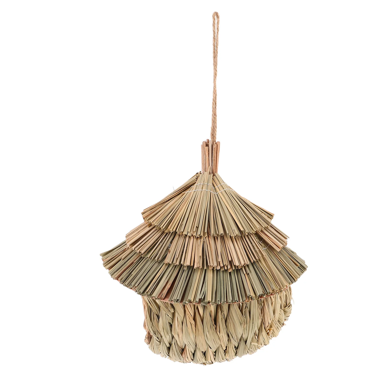 

Hand-Woven Birdhouse Mini Hummingbird Swallow Sparrow Straw Nest Hanging Outdoor Garden Patio Natural Grass Handmade