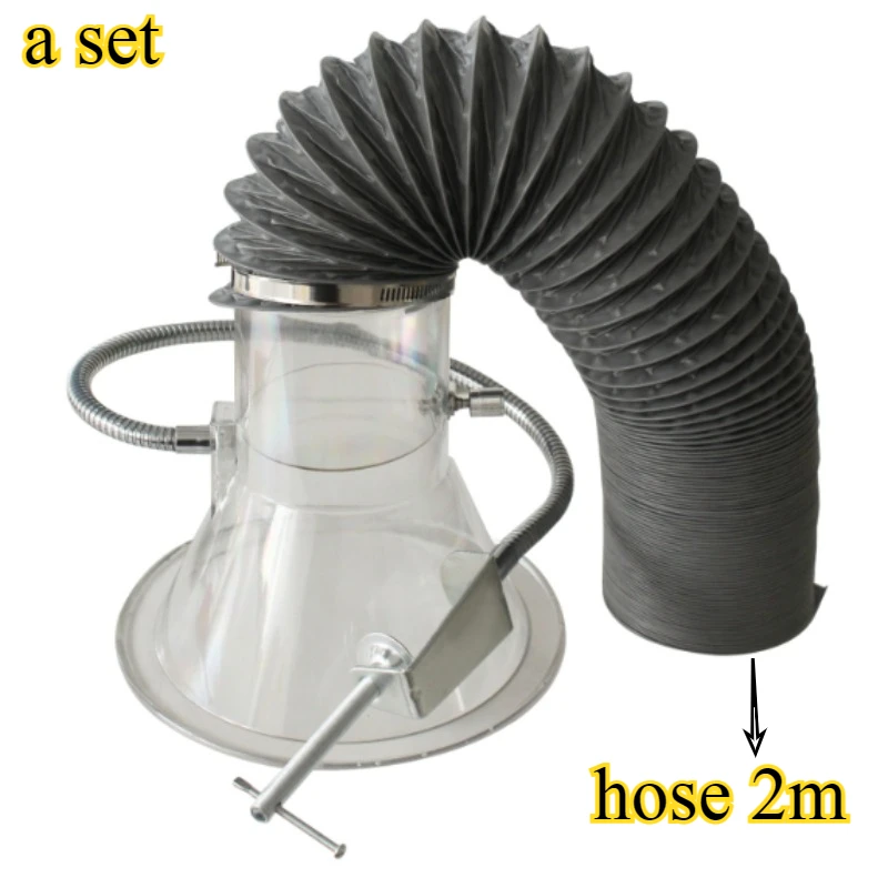 Soldering tin welding assembly line smoke hood extraction hoods fume exhaust with flexible hose and clamps suction vent assembly