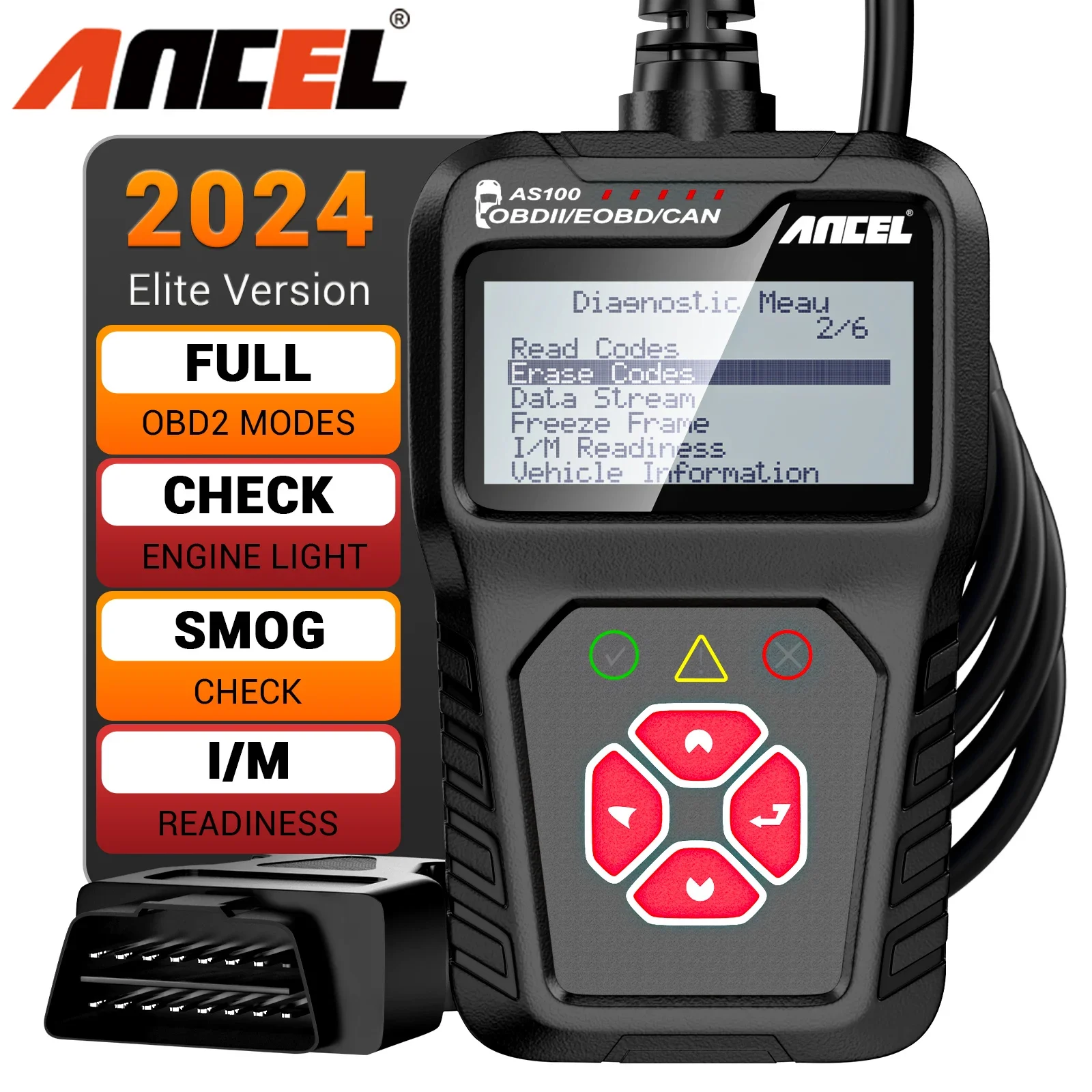 

ANCEL AS100 OBD2 Scanner Car Code Reader Engine EPC Check Automotive Vehicle Universal Engine Fault Car Diagnostic Scan Tool