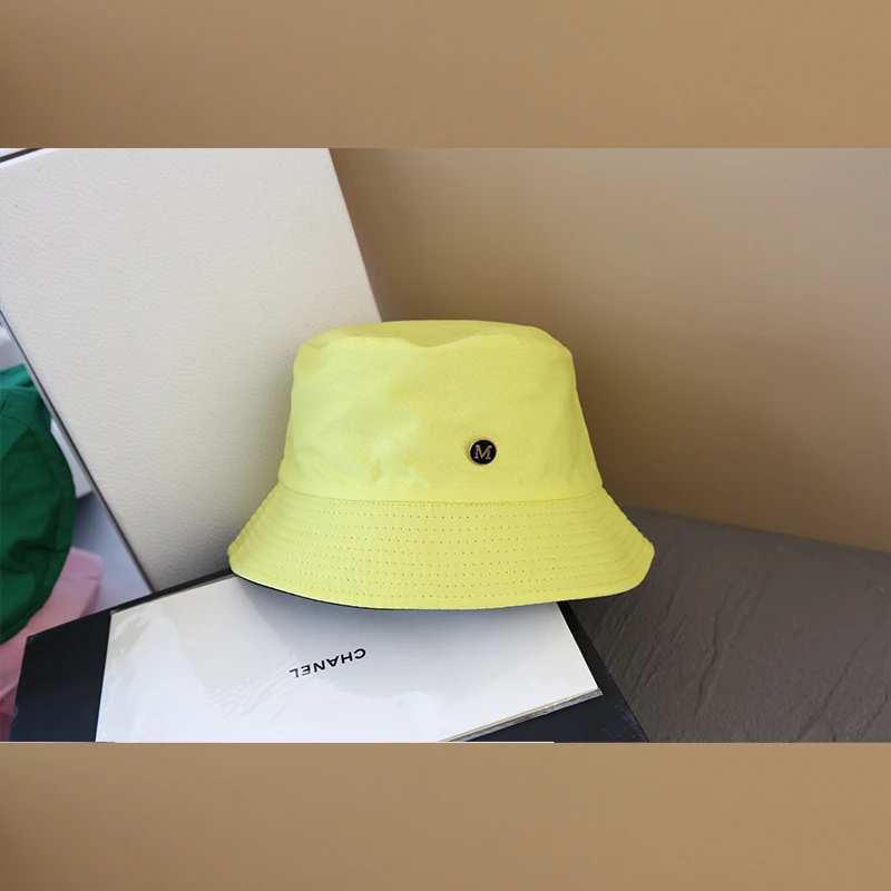 Einfarbig Sommer Neue Fischer Hut Vielseitig Frauen Becken Hut Brief Valentinstag Eimer Hut Mode Sonnenschirm Sonnenhut – Detail 12
