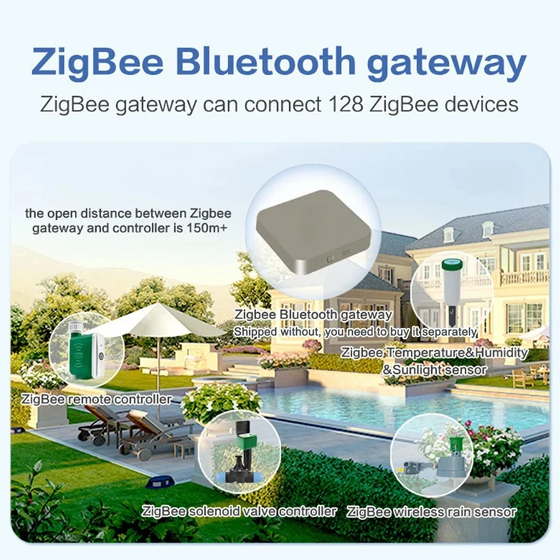 Tuya zigbee temporizador de rega controlador de irrigação por gotejamento sistema automático controle app temporizador rega para alexa e google