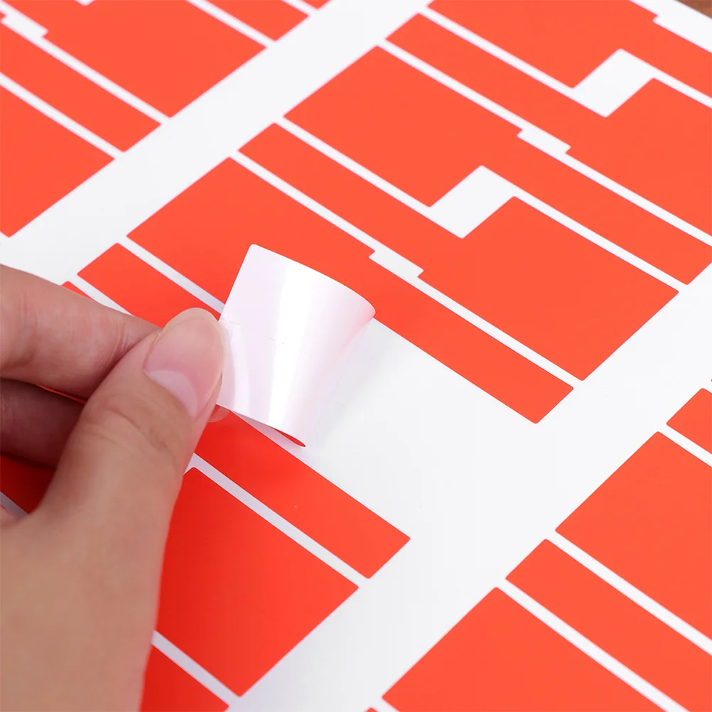10Pcs A4 Self-Adhesive Sticker Cable Labels Tags Red Flexible Smooth Bright Safe Pollution-Free for Wiring Projects