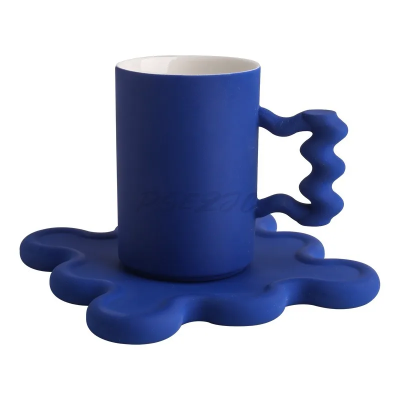 

Пара кофейных чашек, большая емкость, чашка для воды, креативный набор керамических кружек, легкий, роскошный, однотонный, простой, новый продукт