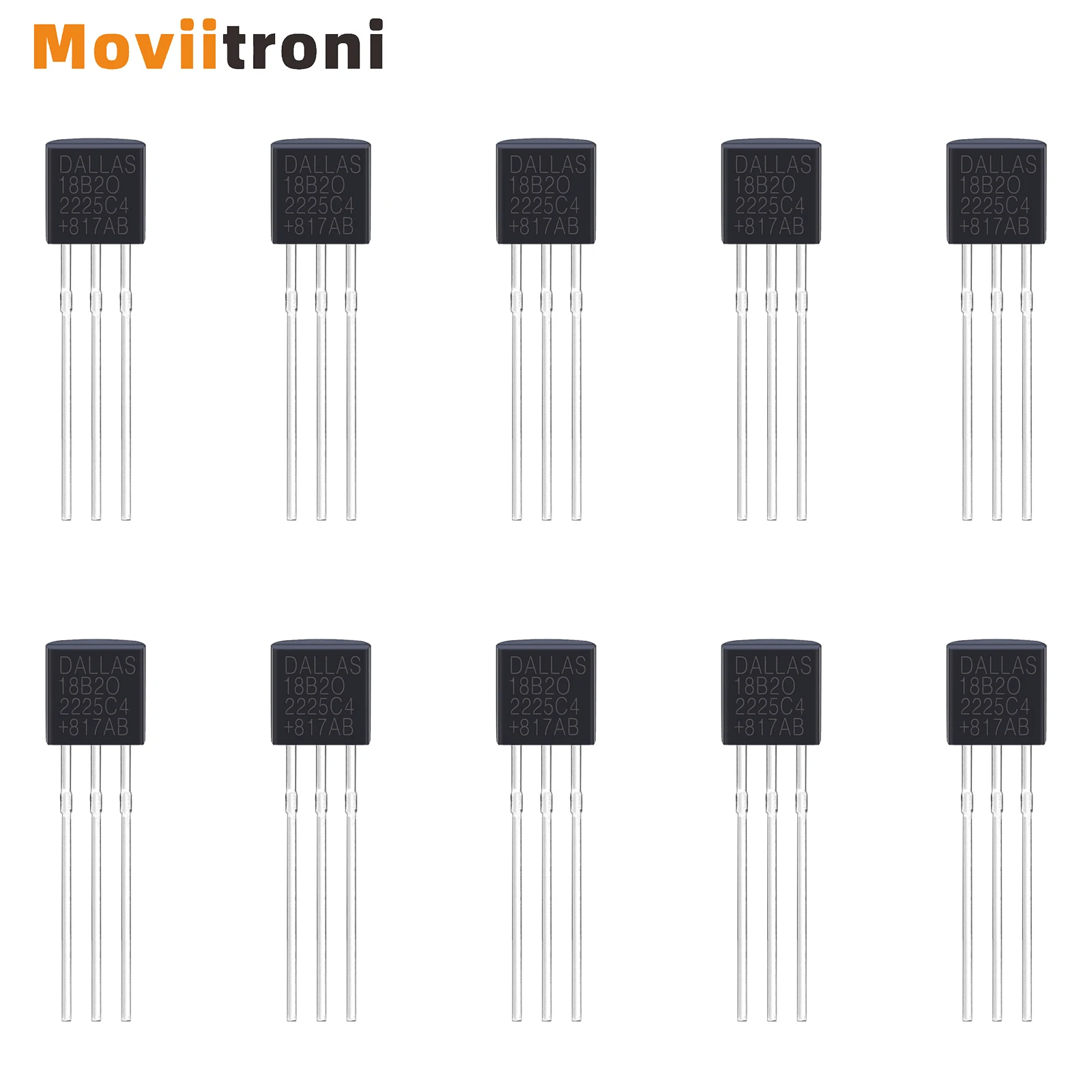 2/8/15pcs Temperature Sensor Electronic Chip DS18B20 TO-92 18B20 chips IC DIY Electronic Digital Thermometer -55°C to 125°C