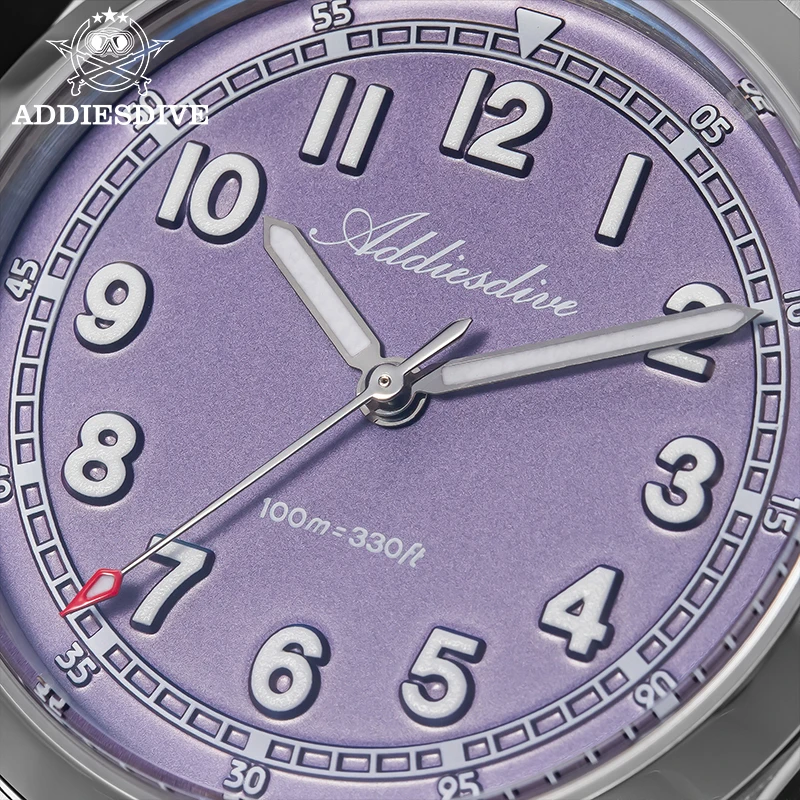  ADDIESDIVE Watches For Men 36mm Sapphire Glass Miyota 2035 BGW9 Luminous Wristwatch Stainless Waterproof 10Bar Quartz Watches