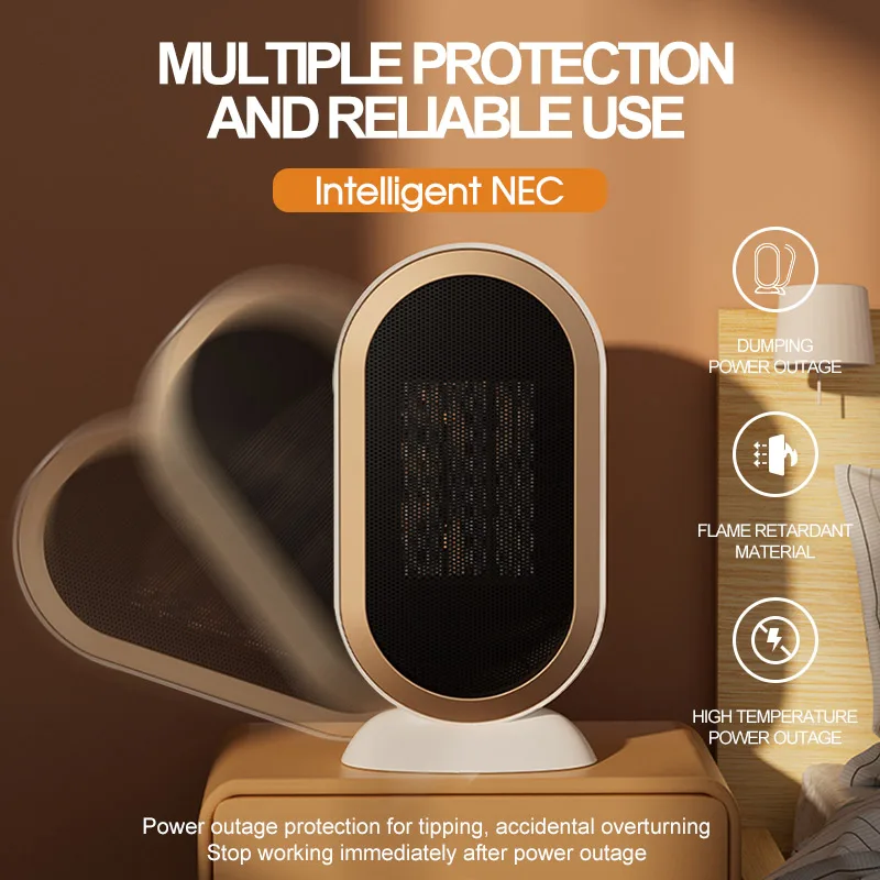 HOMFISHElectrique Chauffage PTC Chauffage Rapide Bureau Chauffage À Air Chaud Économie D'énergie Chauffage Ventilateur plus Chaud Machine Maison Bureau Ventilateur Chauffage D'air