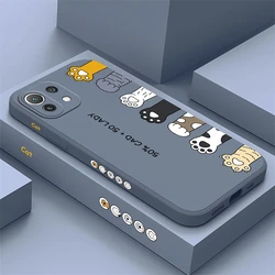 Matte Silicone Soft Cover for Xiaomi Mi 13T 11T 10T Lite 12T Pro 13 Pro 11 Lite 5G NE Cat Paw Case Funda Protect Coque Housing