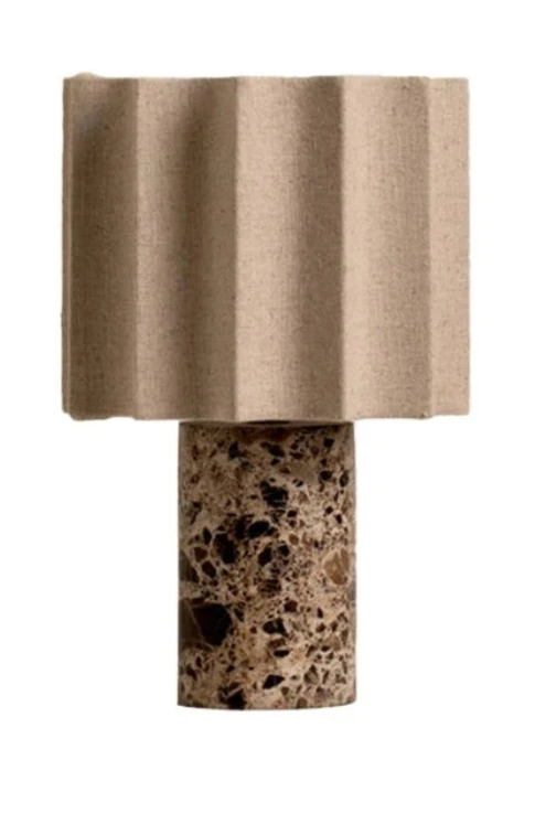 Retro marble desk lamp, convenient USB charging port, suitable for bedroom bedside and home atmosphere lighting