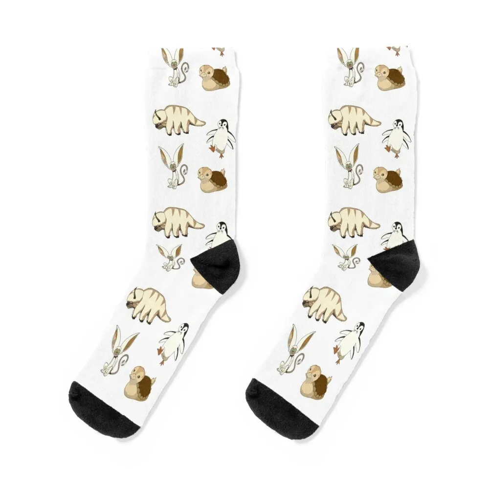 

Avatar Animals Sticker Pack Socks kawaii anime gifts Rugby Men Socks Luxury Brand Women's