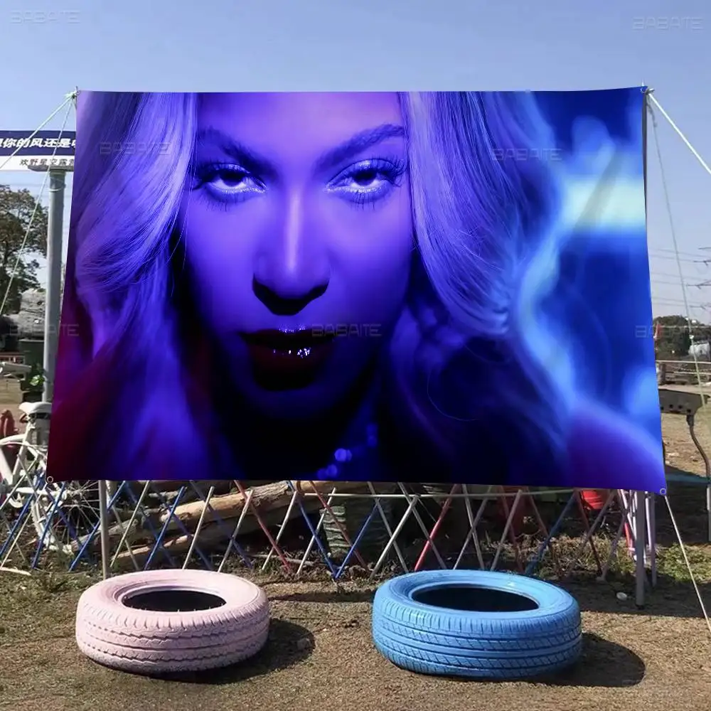 Singer B-Beyonce Large Size Flags Printing Patterns Interesting Birthday Party Decorations Banner